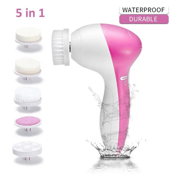5 in 1 Facial Electric Cleanser & Massager – Deep Pore Cleaning, Exfoliating & Skin Care Tool
