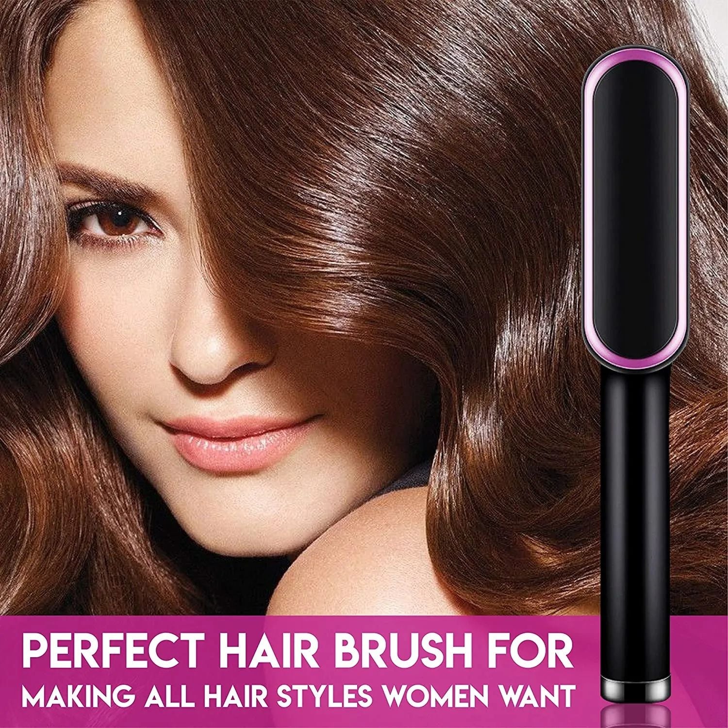 909 Hair Straightener Styling Brush for girls