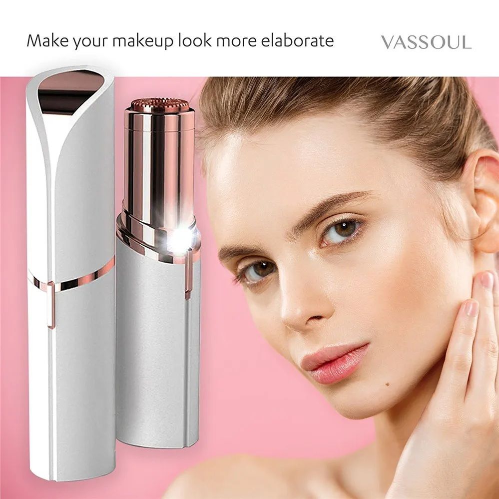 Women’s Painless Facial Hair Remover – Instant Flawless Face Shaver with Built-in Light