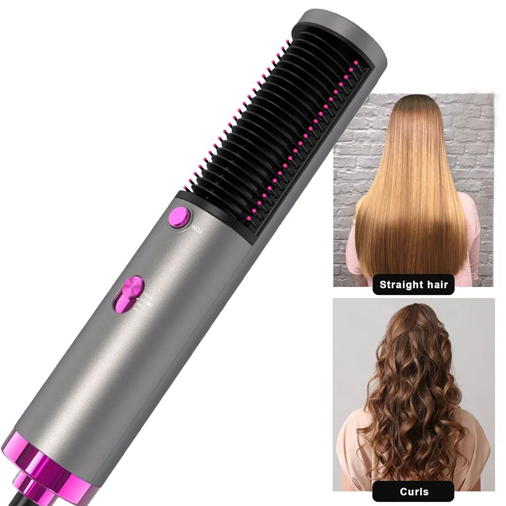 One Step Hair Dryer Brush & Straightener – 3 in 1 Hot Air Comb, Curler & Styling Tool